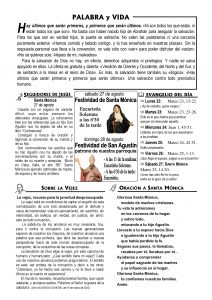 Lee más sobre el artículo HOJA DOMINICAL – 21 de agosto
