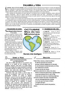 Lee más sobre el artículo HOJA DOMINICAL – 9 de octubre