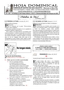 Lee más sobre el artículo Hoja Dominical del 25 de junio de 2023