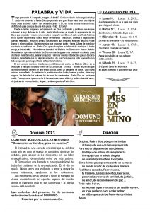Lee más sobre el artículo Hoja Dominical del 15 de octubre de 2023