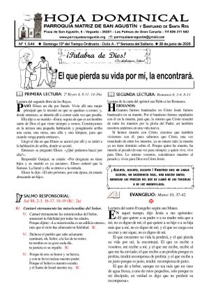 Hoja dominical del 28 de junio