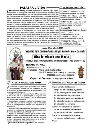 Hoja dominical del 12 de julio