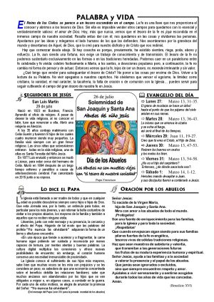 Hoja dominical del 26 de julio