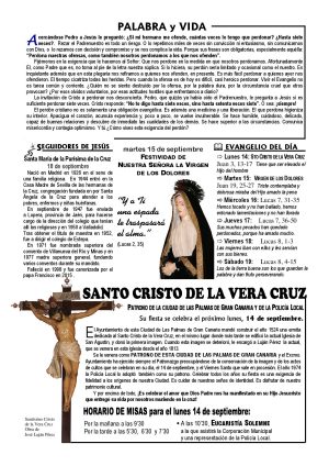 Hoja dominical del 13 de septiembre